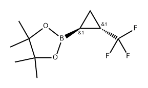 4,4,5,5-Tetramethyl-2-((1S,2S)-2-(trifluoromethyl)cyclopropyl)-1,3,2-dioxaborolane Structure