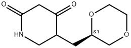 5-(((R)-1,4-Dioxan-2-yl)methyl)piperidine-2,4-dione 구조식 이미지