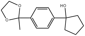 1-(4-(2-methyl-1,3-dioxolan-2-yl)phenyl)cyclopentanol Structure