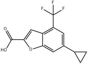 6-cyclopropyl-4-(trifluoromethyl)benzofuran-2-carboxylic acid Structure