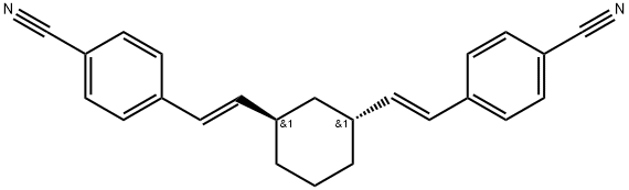 4,4'-[(1R,3R)-cyclohexane-1,3-diyldi(E)-ethene-2,1-diyl]dibenzonitrile Structure