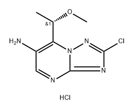 [1,2,4]Triazolo[1,5-a]pyrimidin-6-amine, 2-chloro-7-[(1S)-1-methoxyethyl]-, hydrochloride (1:1) Structure