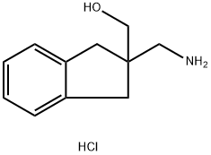 (2-(Aminomethyl)-2,3-dihydro-1H-inden-2-yl)methanol hydrochloride Structure