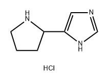 1H-Imidazole, 5-(2-pyrrolidinyl)-, hydrochloride (1:2) 구조식 이미지