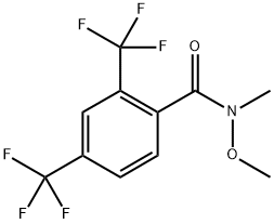 N-methoxy-N-methyl-2,4-bis(trifluoromethyl)benzamide Structure