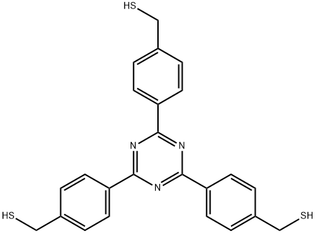 ((1,3,5-triazine-2,4,6-triyl)tris(benzene-4,1-diyl))trimethanethiol Structure