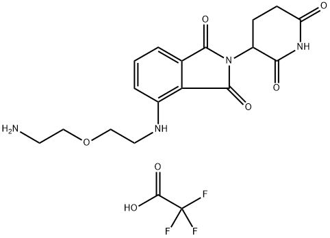 1H-Isoindole-1,3(2H)-dione, 4-[[2-(2-aminoethoxy)ethyl]amino]-2-(2,6-dioxo-3-piperidinyl)-, 2,2,2-trifluoroacetate (1:2) Structure