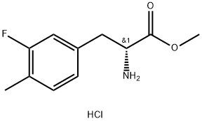 METHYL (2R)-2-AMINO-3-(3-FLUORO-4-METHYLPHENYL)PROPANOATE HYDROCHLORIDE Structure