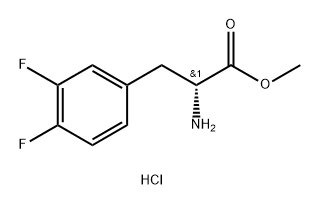 D-Phenylalanine, 3,4-difluoro-, methyl ester, hydrochloride (1:1) 구조식 이미지