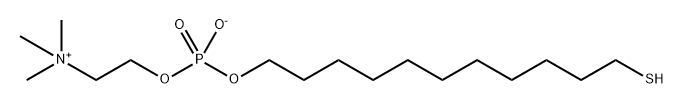 Ethanaminium, 2-[[hydroxy[(11-mercaptoundecyl)oxy]phosphinyl]oxy]-N,N,N-trimethyl-, inner salt Structure