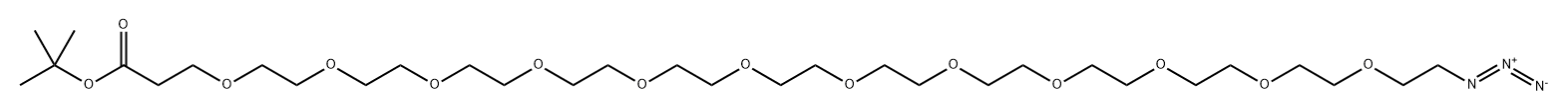 4,7,10,13,16,19,22,25,28,31,34,37-Dodecaoxanonatriacontanoic acid, 39-azido-, 1,1-dimethylethyl ester Structure