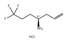 1-Hepten-4-amine, 7,7,7-trifluoro-, hydrochloride (1:1), (4S)- 구조식 이미지