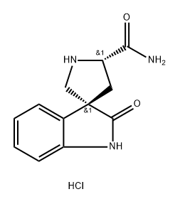(3R,5'S)-2-oxospiro[indoline-3,3'-pyrrolidine]-5'-carboxamide hydrochloride Structure