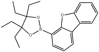 Dibenzofuran, 4-(4,4,5,5-tetraethyl-1,3,2-dioxaborolan-2-yl)- Structure