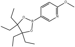 Pyridine, 2-methoxy-5-(4,4,5,5-tetraethyl-1,3,2-dioxaborolan-2-yl)- Structure