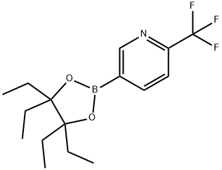 Pyridine, 5-(4,4,5,5-tetraethyl-1,3,2-dioxaborolan-2-yl)-2-(trifluoromethyl)- Structure