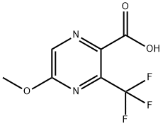 5-Methoxy-3-(trifluoromethyl)pyrazine-2-carboxylic acid Structure