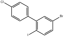 5-Bromo-4′-chloro-2-iodo-1,1′-biphenyl 구조식 이미지