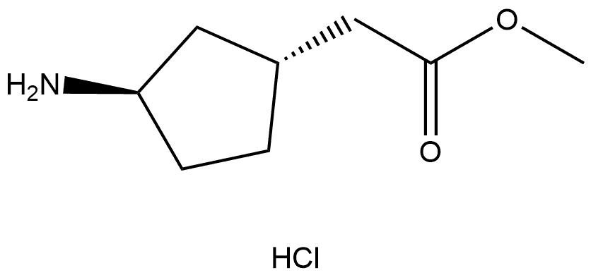 Methyl 2-((1R,3R)-3-aminocyclopentyl)acetate hydrochloride Structure