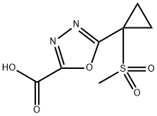 5-(1-(Methylsulfonyl)cyclopropyl)-1,3,4-oxadiazole-2-carboxylic acid Structure