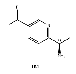 2-Pyridinemethanamine, 5-(difluoromethyl)-α-methyl-, hydrochloride (1:1), (αR)- Structure