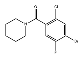 (4-bromo-2-chloro-5-fluorophenyl)(piperidin-1-yl)methanone Structure