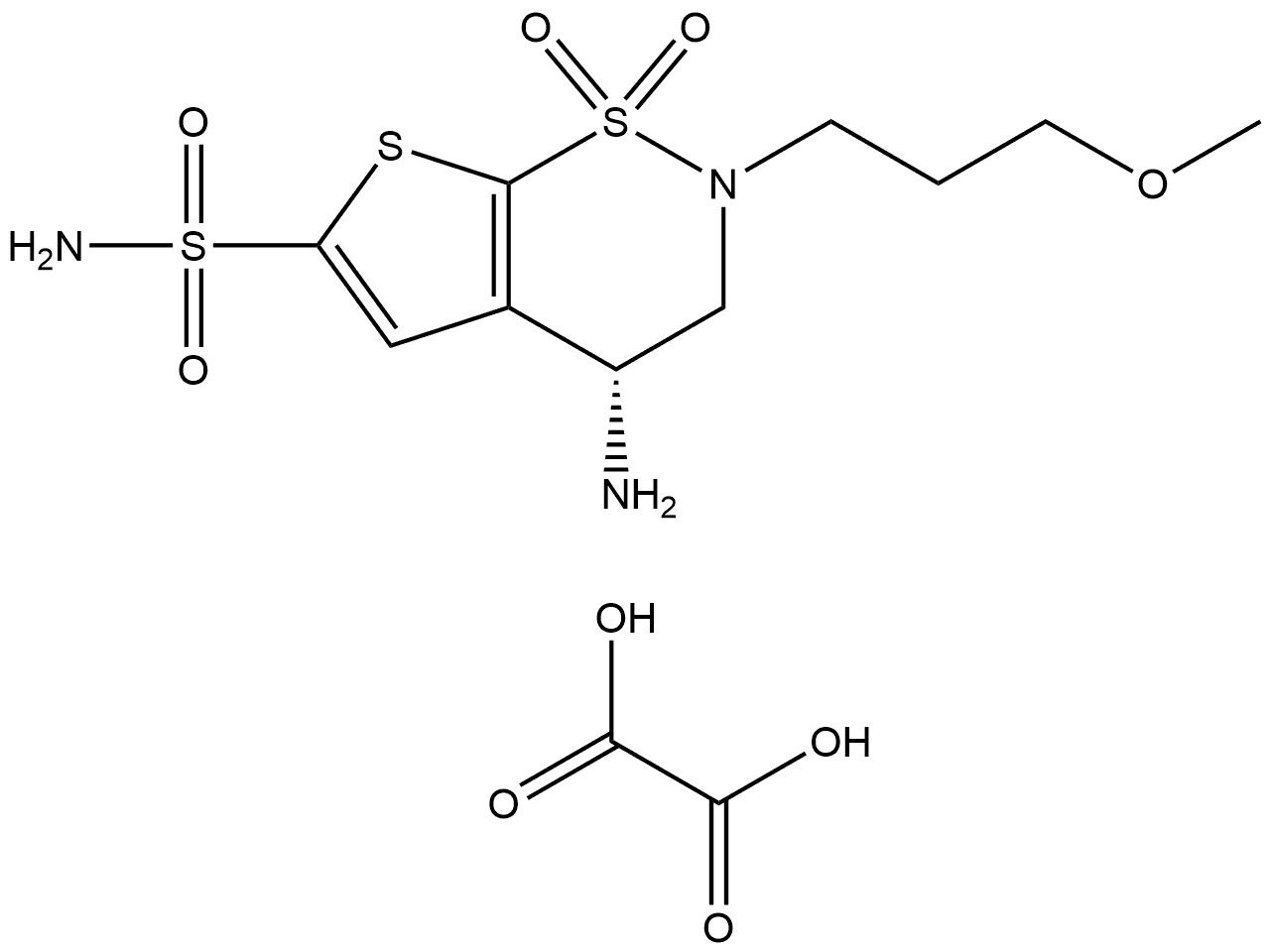 N-desethyl Brinzolamide (oxalate) Structure