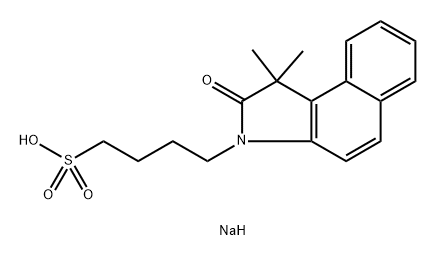 3H-Benz[e]indole-3-butanesulfonic acid, 1,2-dihydro-1,1-dimethyl-2-oxo-, sodium salt (1:1) Structure