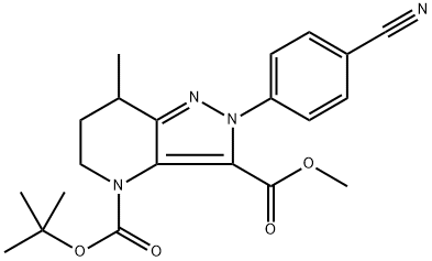 4-Boc-2-(4-cyano-phenyl)-7-methyl-2,5,6,7-tetrahydro-pyrazolo[4,3-b]pyridine-3-carboxylic acid methyl ester Structure