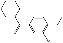 (3-Bromo-4-ethylphenyl)-1-piperidinylmethanone Structure