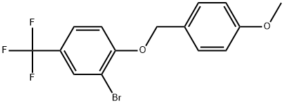 Benzene, 2-bromo-1-[(4-methoxyphenyl)methoxy]-4-(trifluoromethyl)- Structure