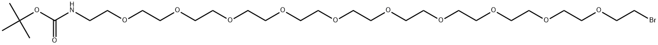 Br-PEG10-NHBoc Structure