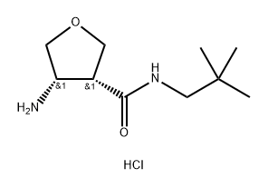 3-Furancarboxamide, 4-amino-N-(2,2-dimethylpropyl)tetrahydro-, hydrochloride (1:1), (3R,4S)-rel- Structure