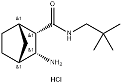 rel-(1S,2S,3R,4R)-3-Amino-N-neopentylbicyclo[2.2.1]heptane-2-carboxamide hydrochloride Structure