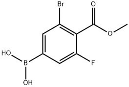 (3-Bromo-5-fluoro-4-(methoxycarbonyl)phenyl)boronic acid Structure