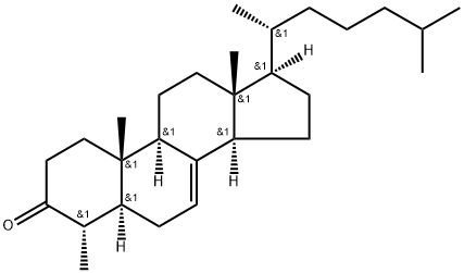 Cholest-7-en-3-one, 4-methyl-, (4α,5α)- Structure
