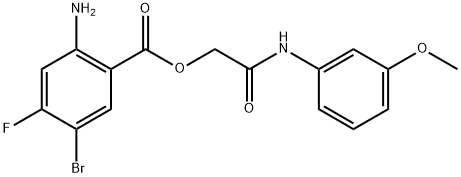 2-(3-Methoxyphenyl)amino-2-oxoethyl 2-amino-5-bromo-4-fluorobenzoate Structure