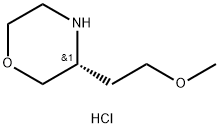 (R)-3-(2-Methoxyethyl)morpholine hydrochloride Structure