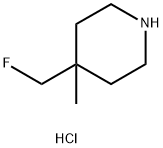 4-(Fluoromethyl)-4-methylpiperidine hydrochloride 구조식 이미지