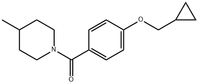 Methanone, [4-(cyclopropylmethoxy)phenyl](4-methyl-1-piperidinyl)- Structure