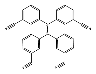 1,1,2,2-tetrakis(3-cyanophenyl)ethylene 구조식 이미지