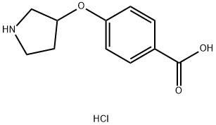 4-(pyrrolidin-3-yloxy)benzoic acid hydrochloride Structure