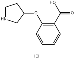 2-(pyrrolidin-3-yloxy)benzoic acid hydrochloride Structure