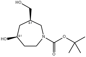 rel-tert-Butyl (3R,5S)-5-hydroxy-3-(hydroxymethyl)azepane-1-carboxylate Structure