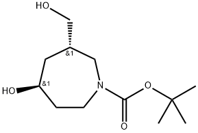 rel-tert-Butyl (3S,5S)-5-hydroxy-3-(hydroxymethyl)azepane-1-carboxylate Structure