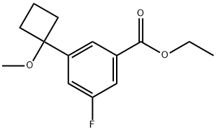 Ethyl 3-fluoro-5-(1-methoxycyclobutyl)benzoate Structure