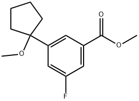 Methyl 3-fluoro-5-(1-methoxycyclopentyl)benzoate Structure