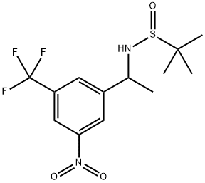 2-Methyl-N-[1-[3-nitro-5-(trifluoromethyl)phenyl]ethyl]-2-propanesulfinamide Structure