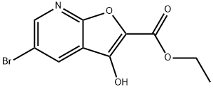 ethyl 5-bromo-3-hydroxyfuro[2,3-b]pyridine-2-carboxylate Structure