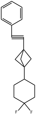 1-(4,4-difluorocyclohexyl)-3-(phenylethynyl)bicyclo[1.1.1]pentane Structure